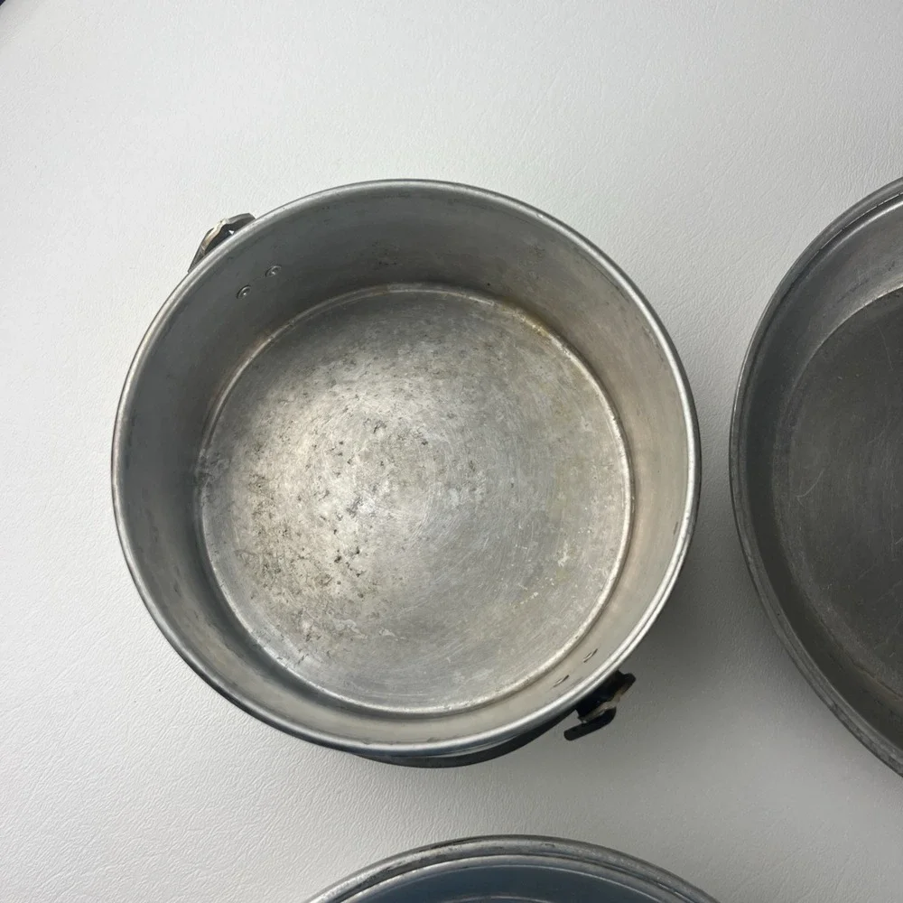 Vintage Boy Scouts Of America Aluminum Mess Kit Pot Pans Cup Mirror Set Camping